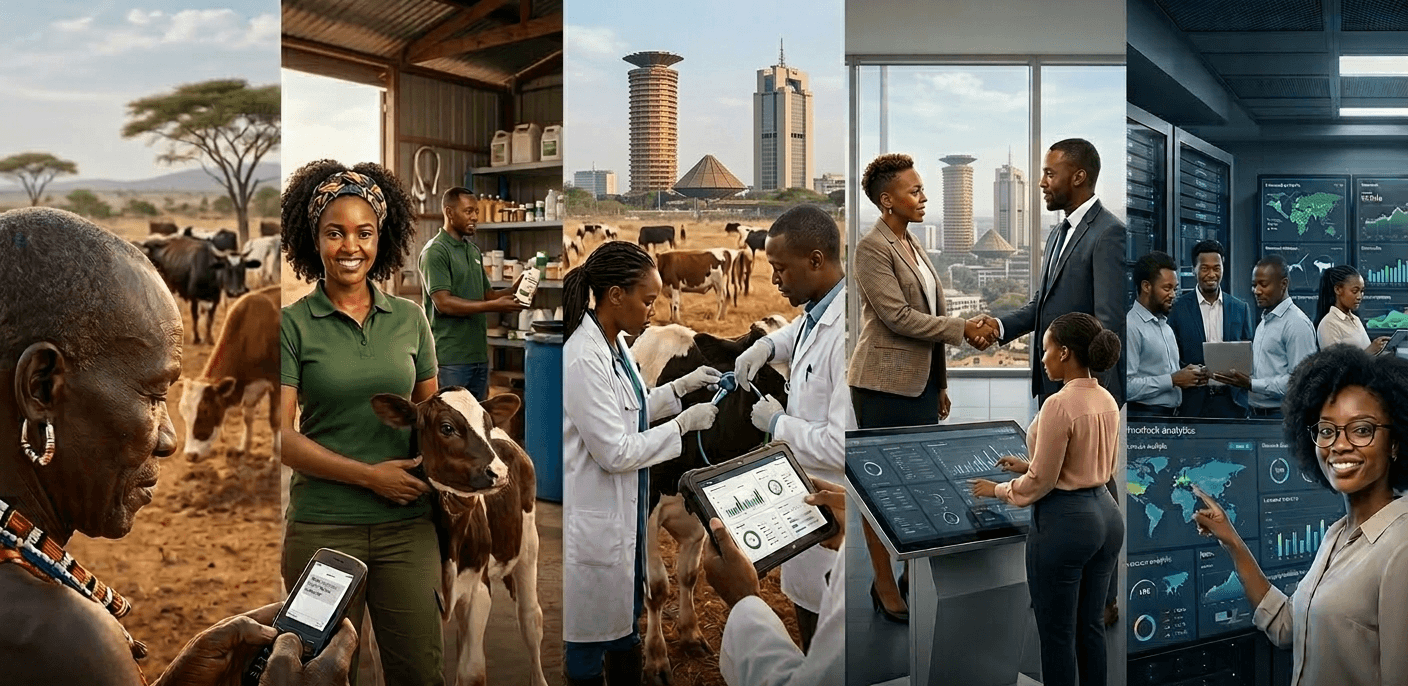 Farmer using mobile phone in the field